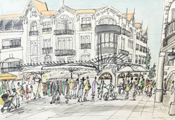 Aux abords d’une rue Arcachon