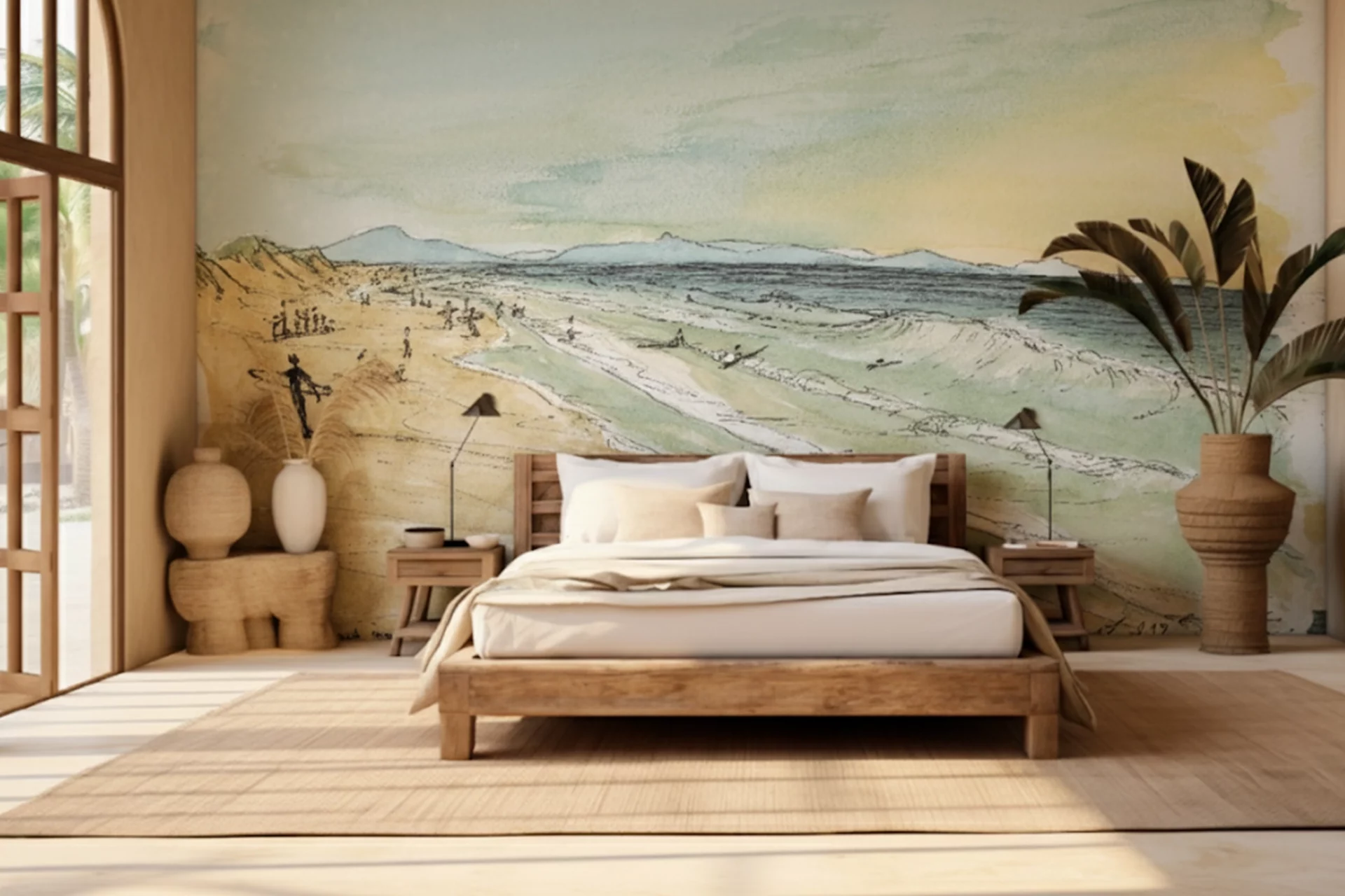 Papier peint panoramique dans une chambre - S. Ferandez